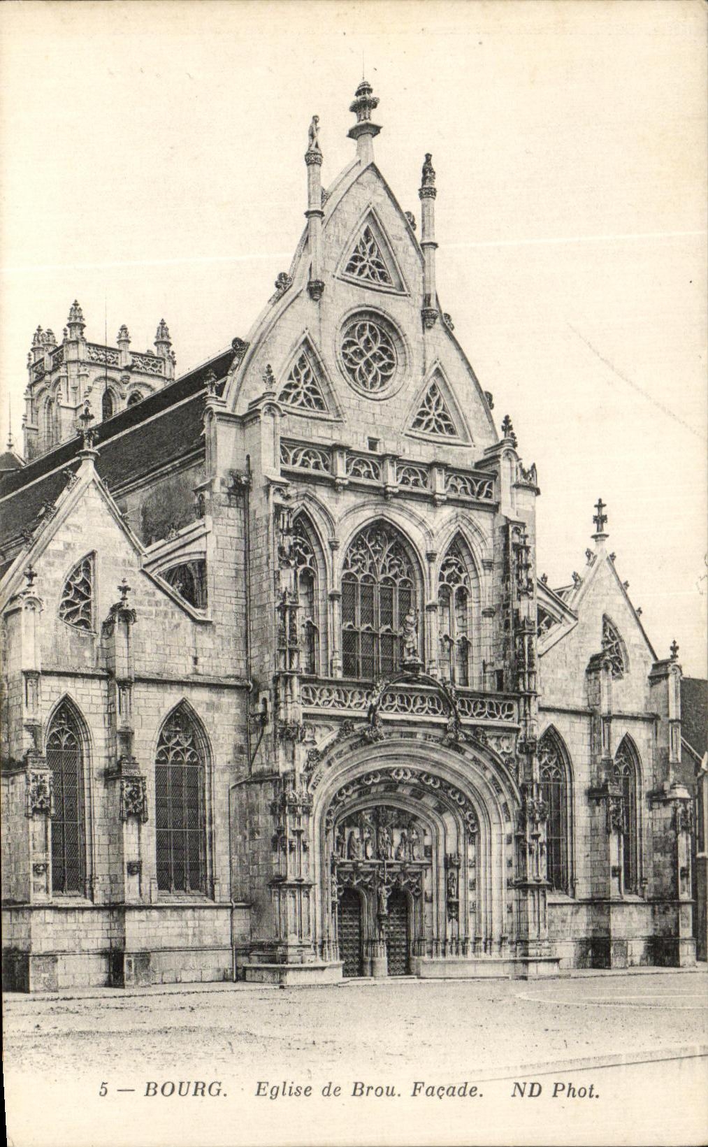 Bourg. Église de Brou. Façade — ND Phot. — n°5