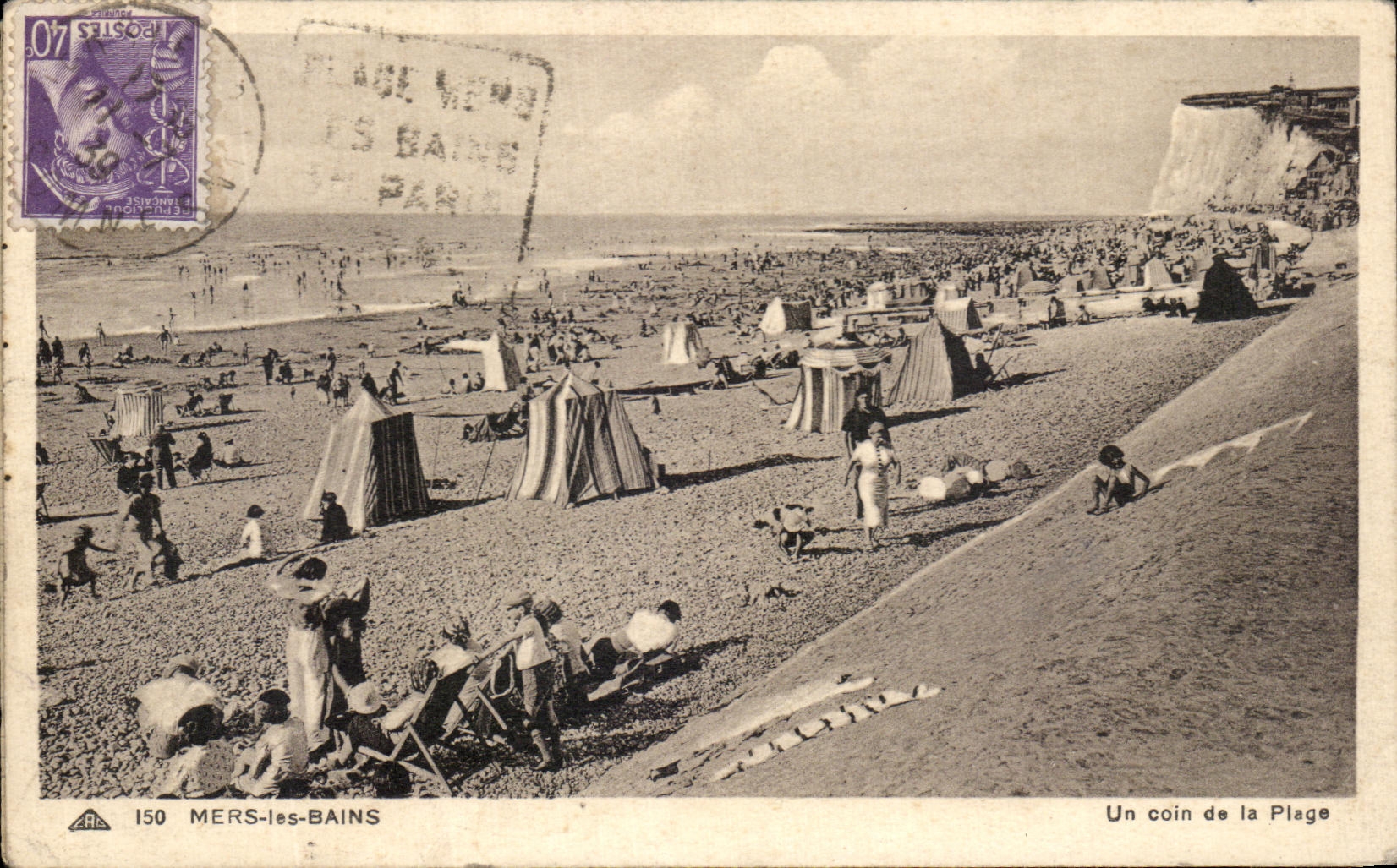CPA Mers les Bains Un coin de la Plage