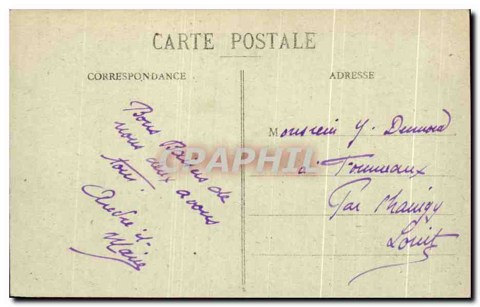 Ribécourt — Ruines après bombardement de l'ancienne Ferme Le Saussoy — Édition Bourson, Compiègne — Rückseite