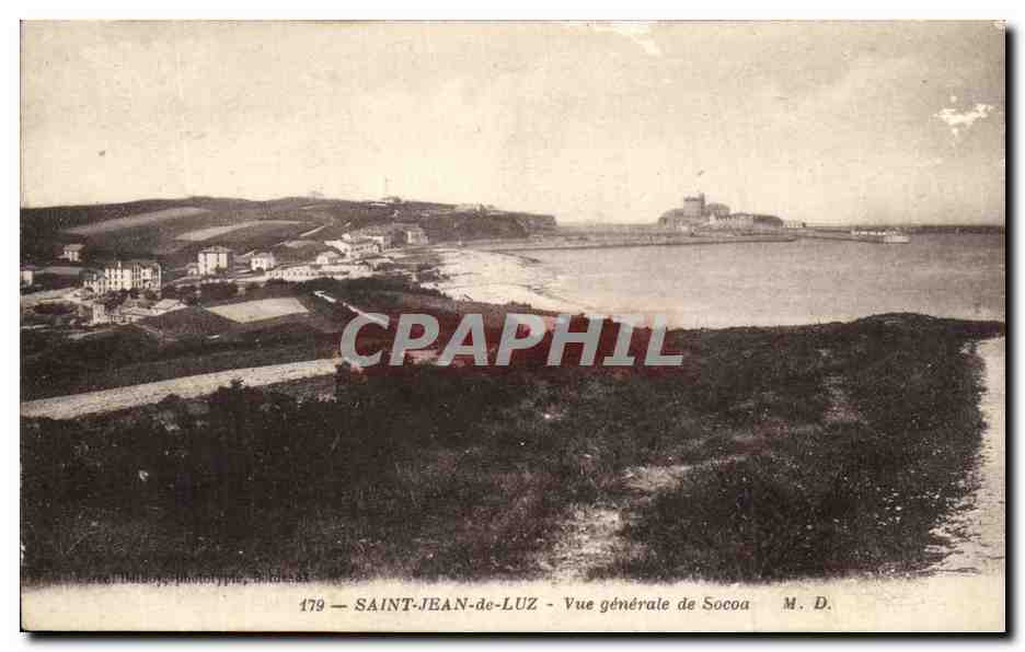 CPA Saint Jean de Luz Vue Generale de Socoa