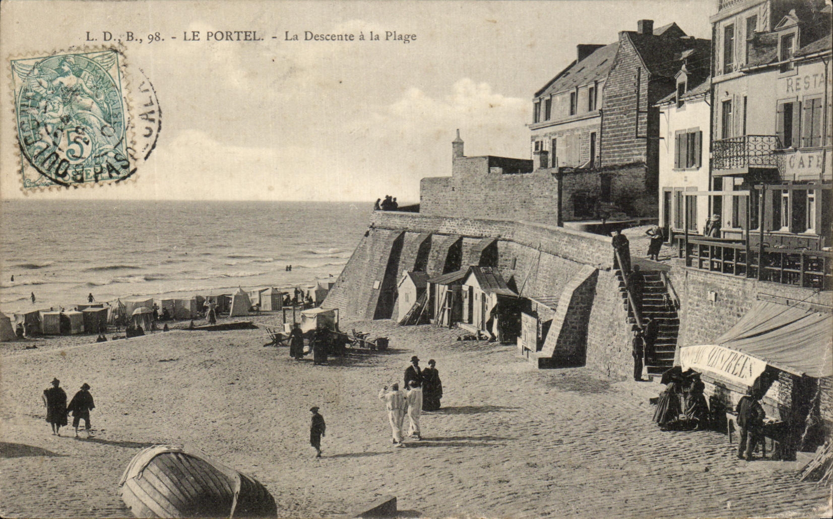 CPA Le Portel La Descente a la Plage