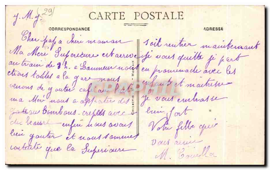 CPA Le Moulin de la rive La Montee de Locquirec et un coin de la Plage — Rückseite