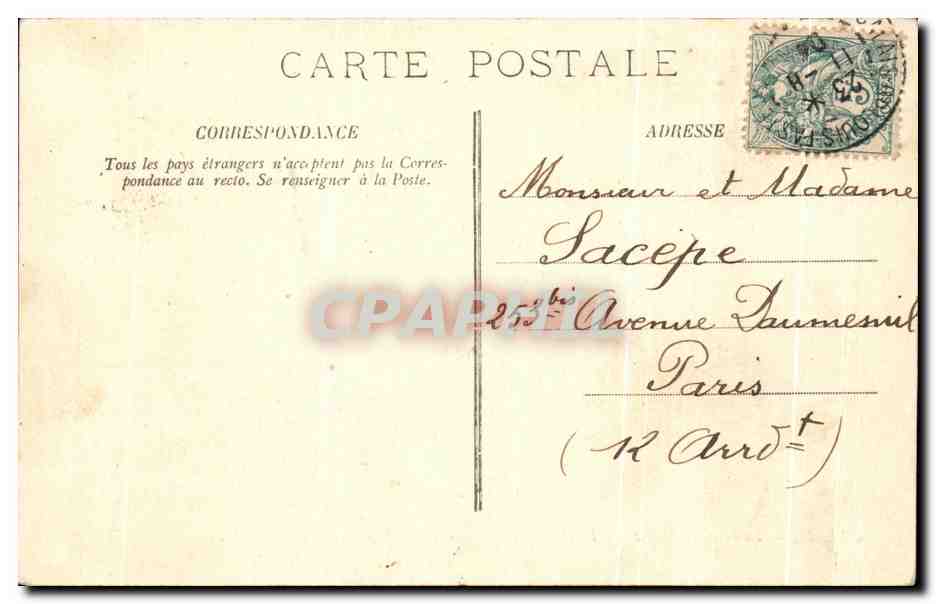 CPA Calais La Gare Maritime Bateau Train — Rückseite