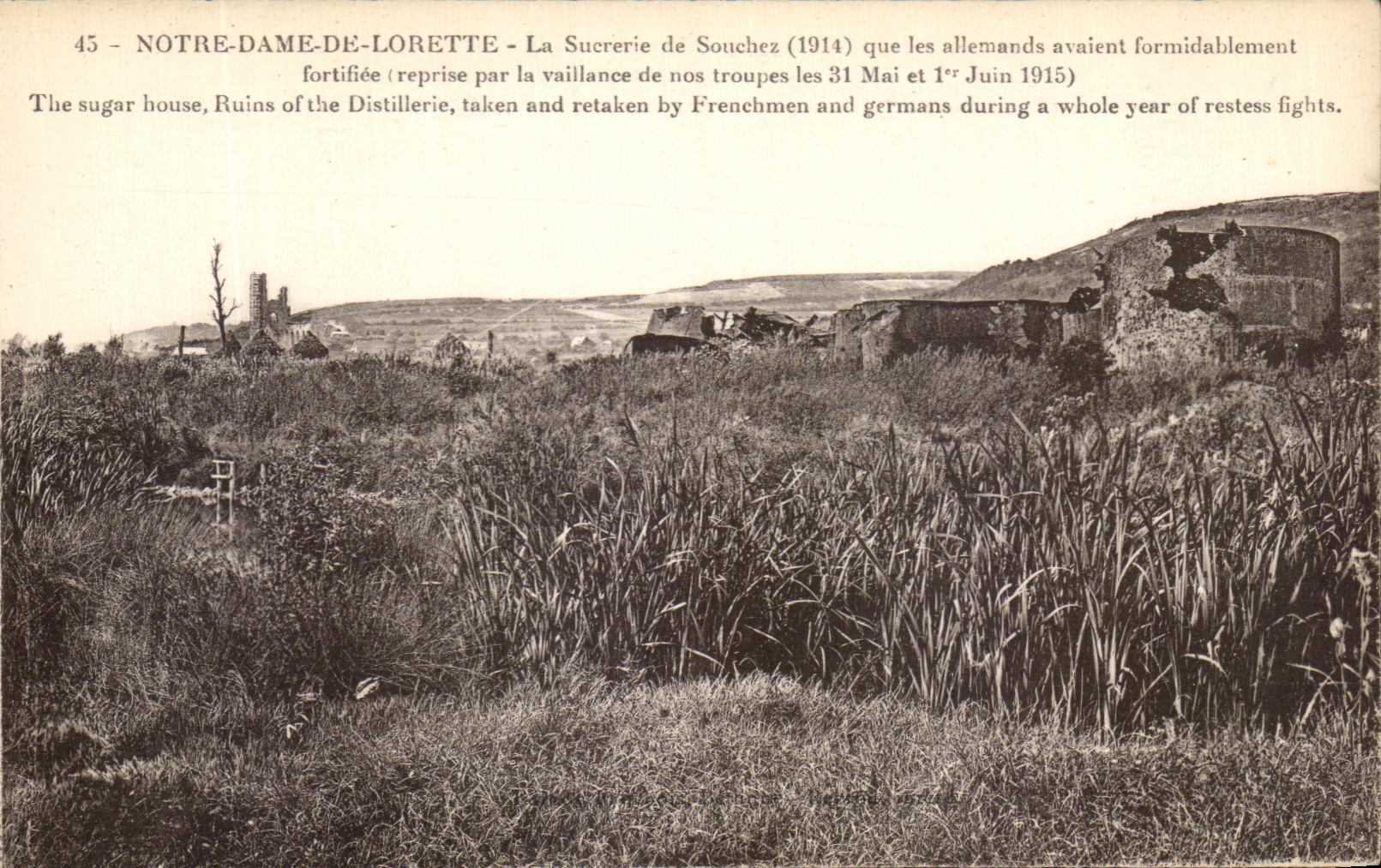 NOTRE-DAME-DE-LORETTTE — La Sucrière de Souchez (1914) — éditeur CPAPHIL