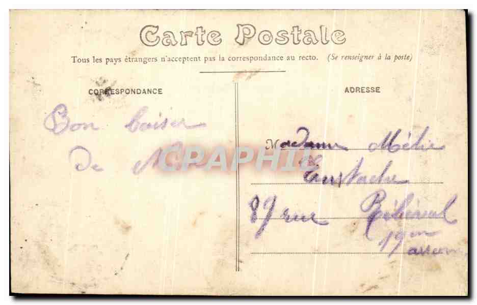 CPA Dippe La Jetee Tempete — Rückseite