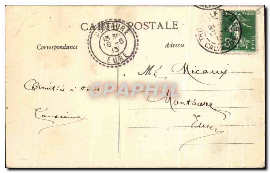 CPA Trouville Un Jour De Tempete — Verso