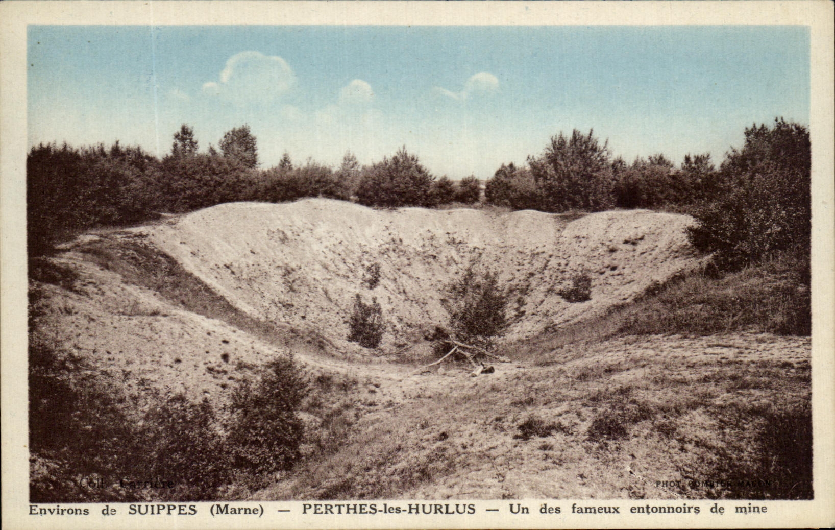 Surroundings of SUIPPES (Marne) — PERTHES-les-HURLUS — One of the famous mine shafts