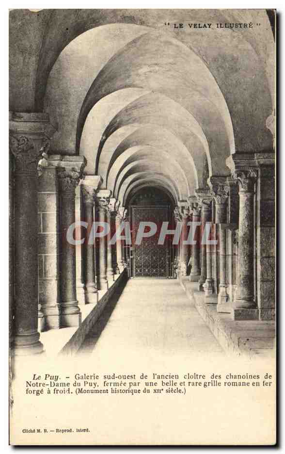 CPA Le Puy Galerie Sur Ouest De l'Ancien Cloitre Des chanoines de Notre Dame du Puy