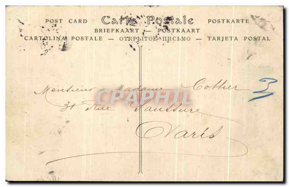 CPA La Pallice Rochelle La Jetee Un Jour De tempete Phare — Rückseite