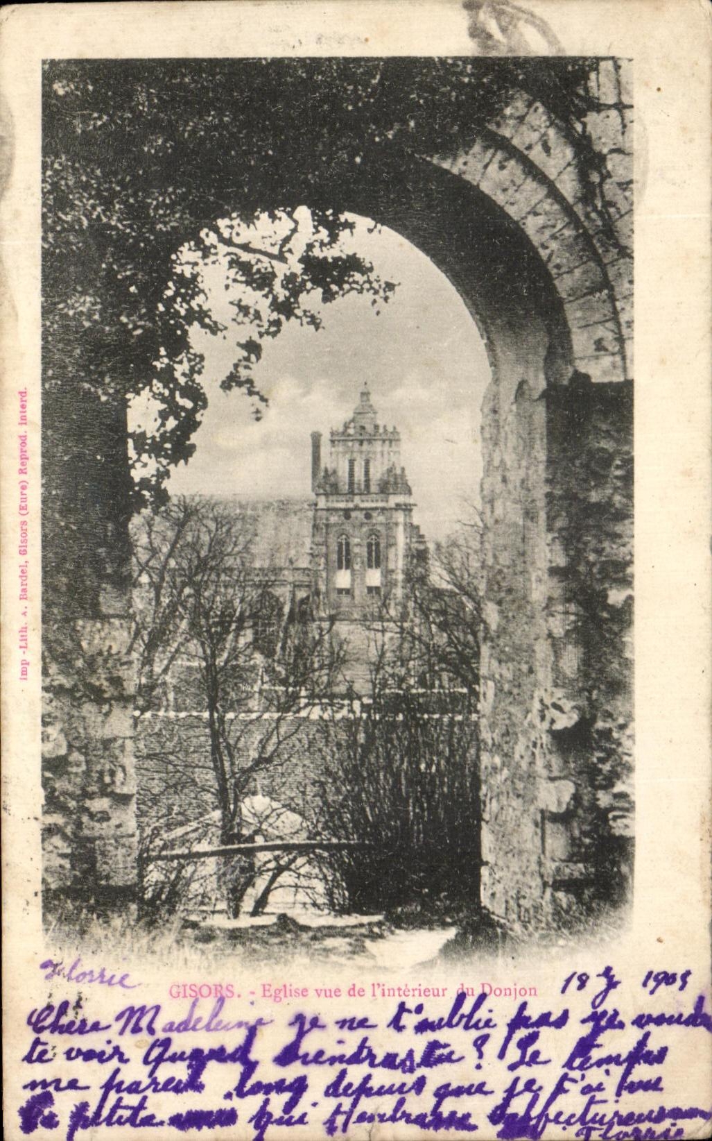 CPA Gisors Eglise Vue De L'Interieur Du Donjon