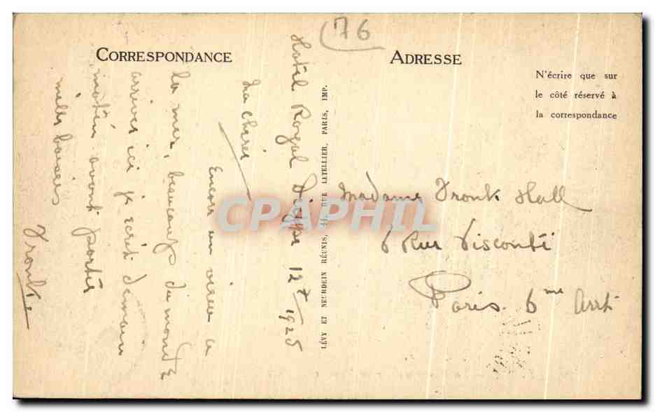 CPA Dieppe La Jetee Un Jour De Tempete Phare — Rückseite