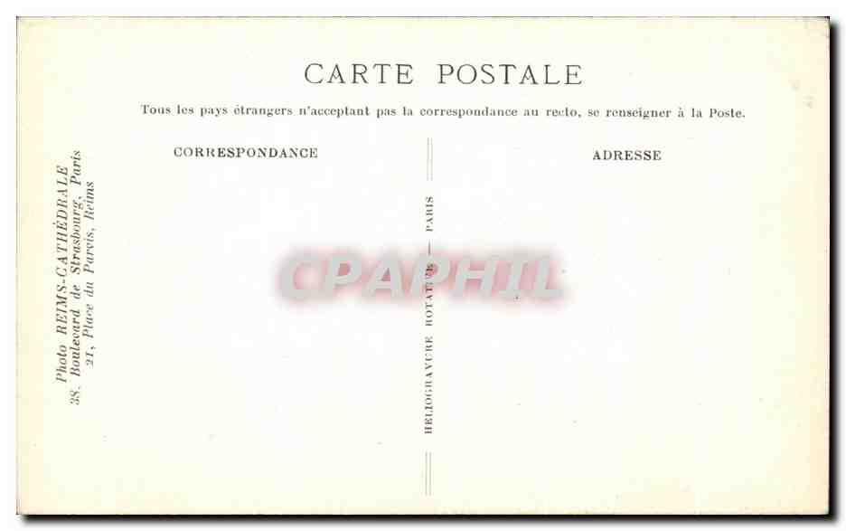 Cathédrale de Reims — Contreforts de la grande nef et comble de la petite nef côté nord après l'incendie — Visé Paris 105, n°236 — Reverso