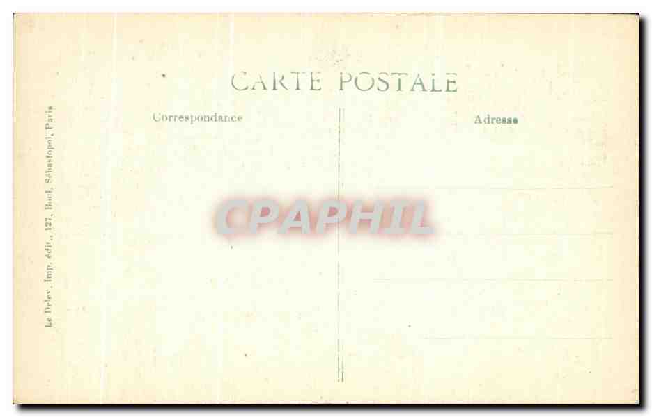 CPA Reims La Cathedrale Apres Le Bombardement Militaria — Verso