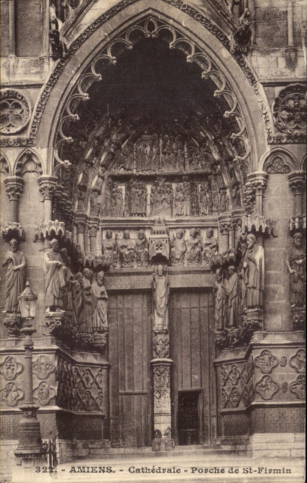 CPA Amiens Cathedrale Porche De St Firmin