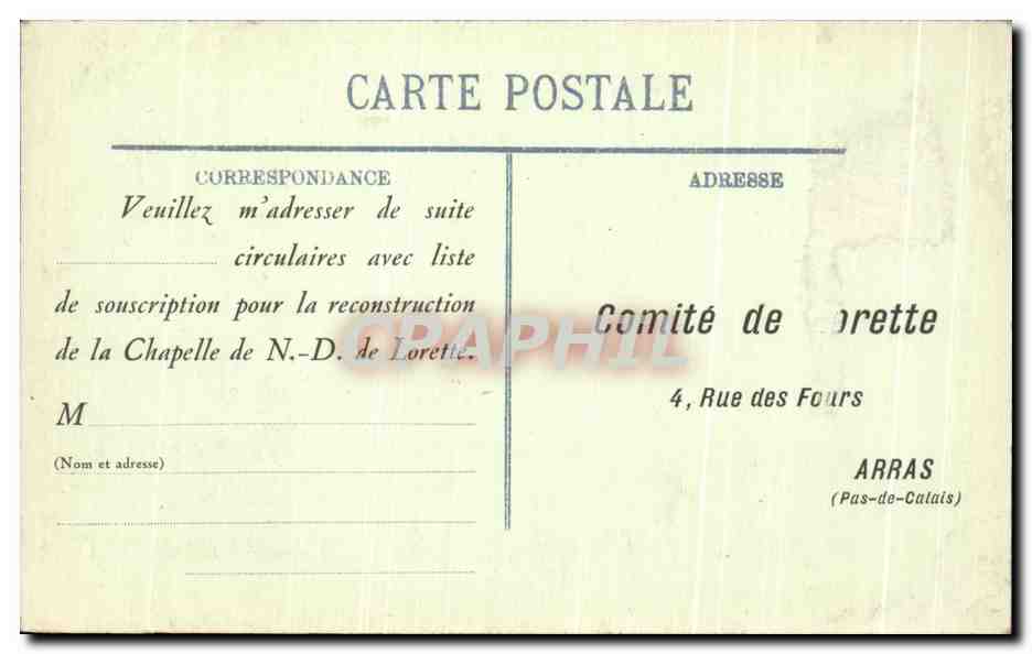 Arras et les Allemands — Cathédrale après le bombardement du 30 octobre 1914 — éditeur non visible — Reverso