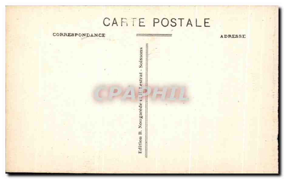 CPA L'Aisne devastee Un Coin de Vailly en ruines Militaria — Rückseite