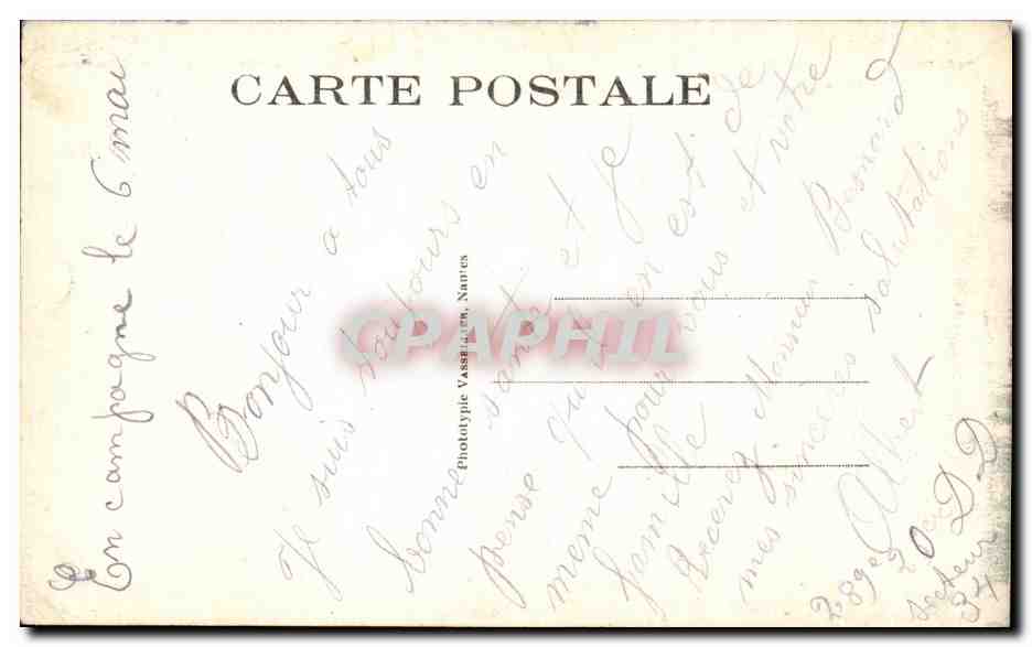CPA Verdun Le bas de la Rue St Pierre Militaria — Back