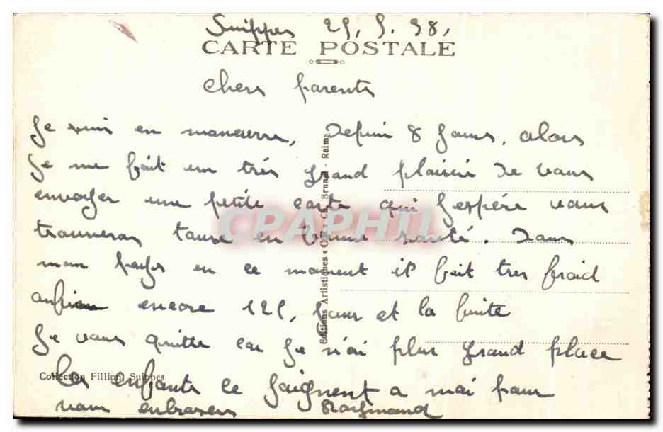 CPA Champs de Bataille de Navarin Blockaus allemand Militaria — Rückseite