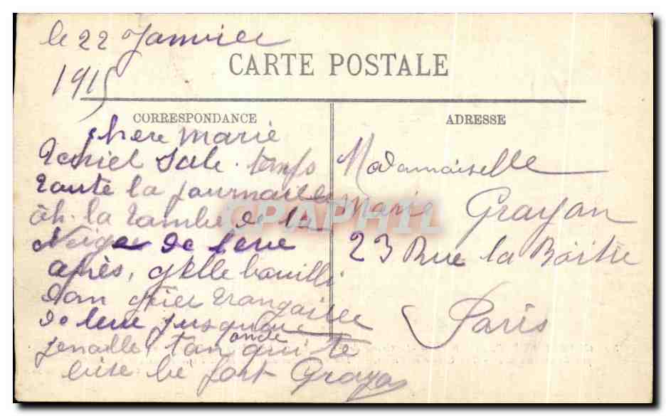 CPA Guerre Europeenne Le Crime de Reims La cathedrale et la place royale avant le bombardement par les allemands  — Rückseite