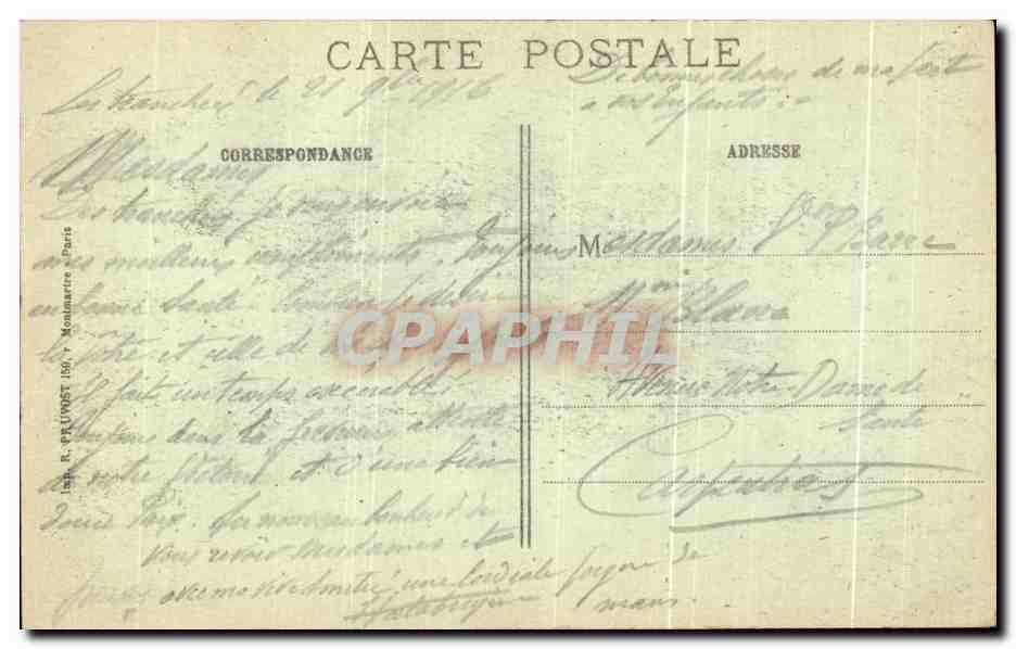 CPA Champagne Le fort de la Pompelle apres le bombardement Militaria — Rückseite