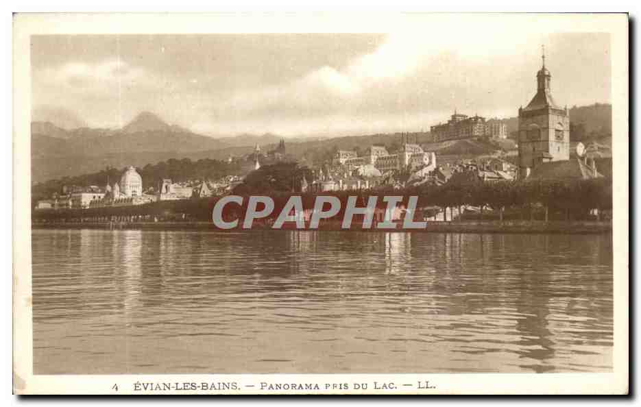 CPA Evian Les Bains Panorama Pris Du Lac Leman