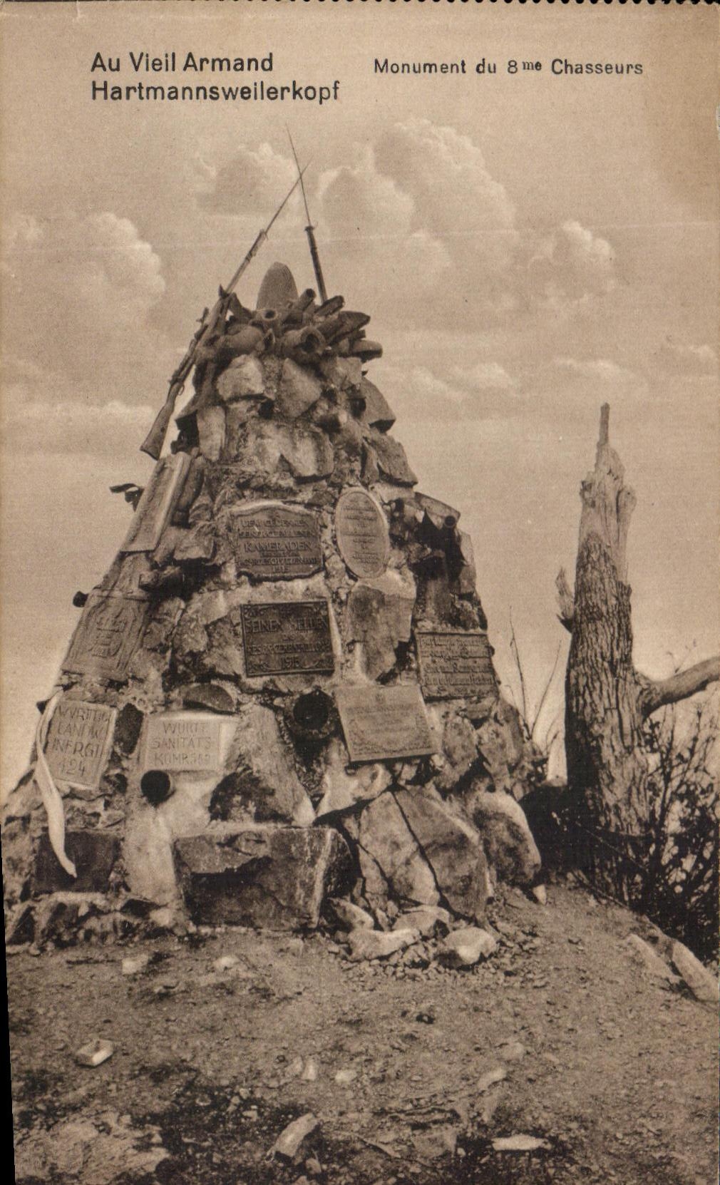 Monument du 8me Chasseurs — Hartmannsweilerkopf — Edit. Secker-Boetsch, Sonitz Ht./Ruin