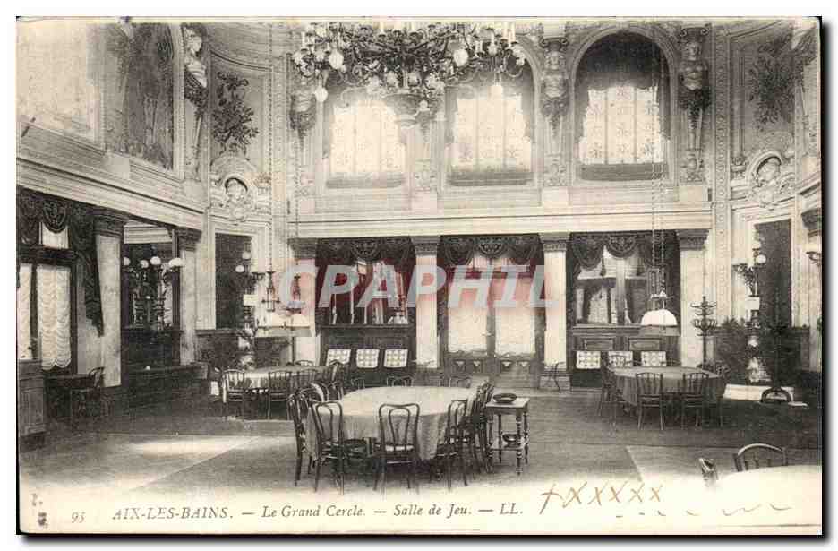 CPA Aix Les Bains Le Grand Cercle Salle De Jeu
