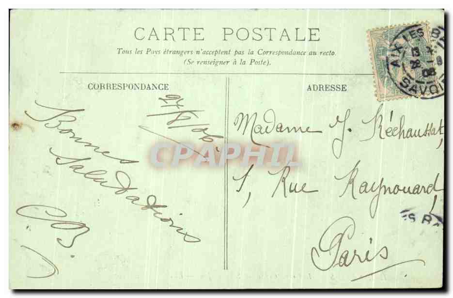 CPA Aix Les Bains Le Grand Cercle Salle De Jeu — Rückseite