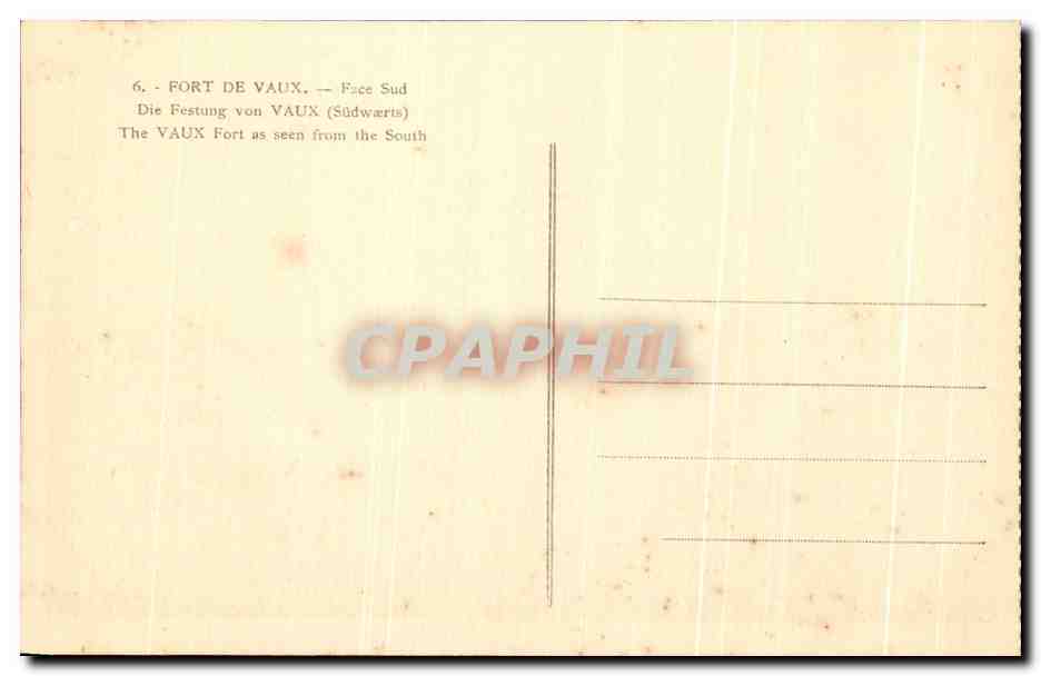 Fort de Vaux — Vue du Sud — Éditeur non visible — Reverso