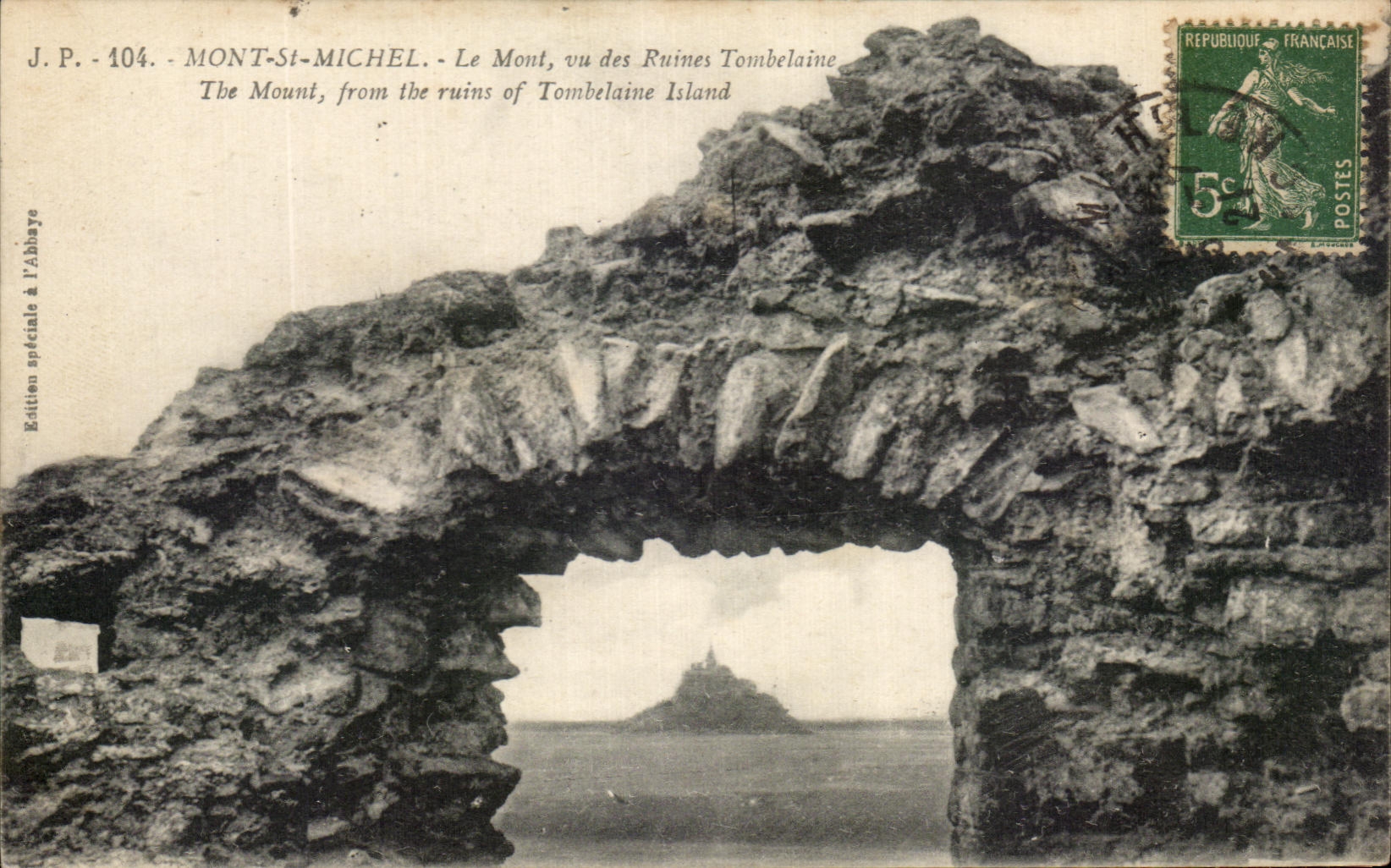 CPA Mont St Michel Le Mont Vu Des Ruines Tombelaine 