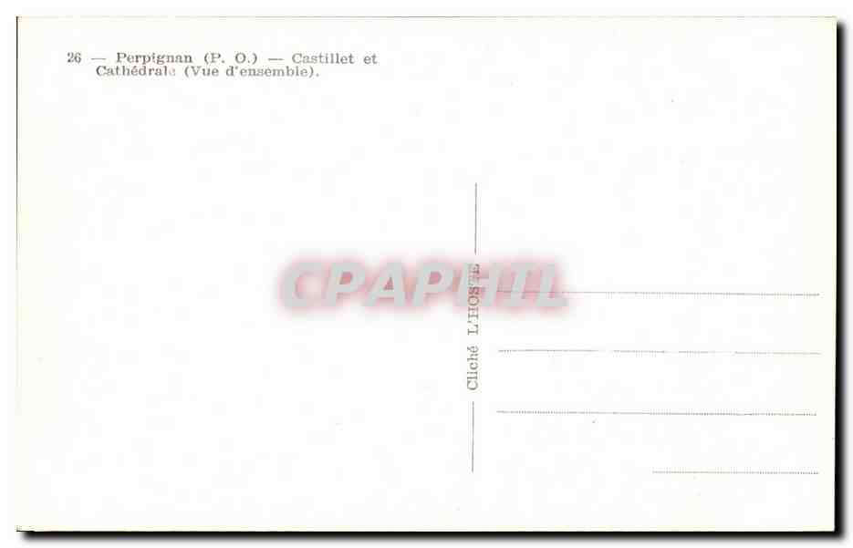 CPA Perpignan Le Castillet et Cathedrale  — Rückseite