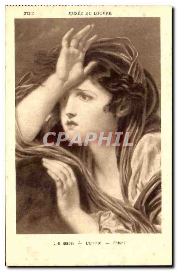 CPA Musee Du Louvre Greuze L'Effroi paris 