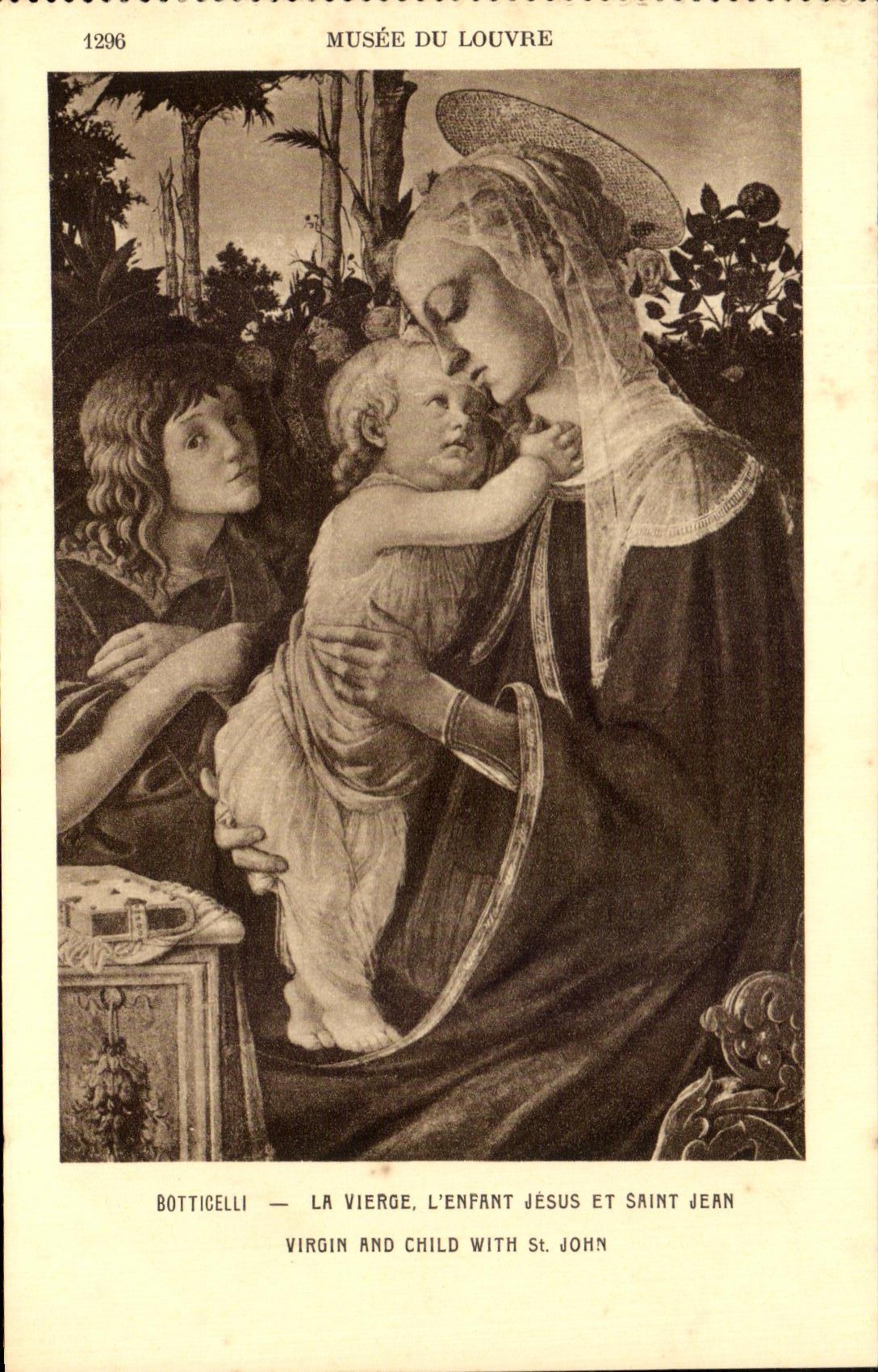 CPA Musee Du Louvre Botticelli La Vierge L'Enfant Jesus Et Saint Jean 
