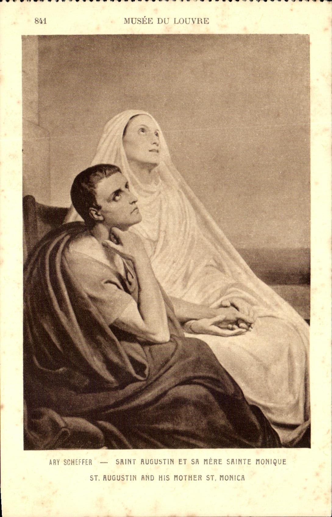 CPA Musee Du Louvre Ary Scheffer Saint Augustin Et Sa Mere Sainte Monique 