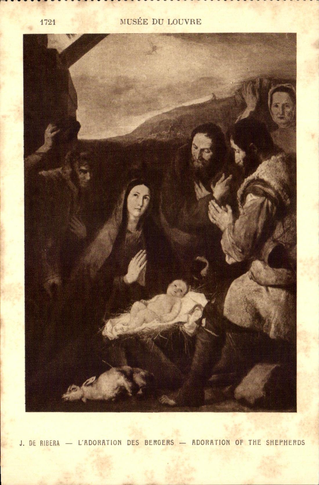 CPA Musee Du Louvre De Ribera L'Adoration Des Bergers