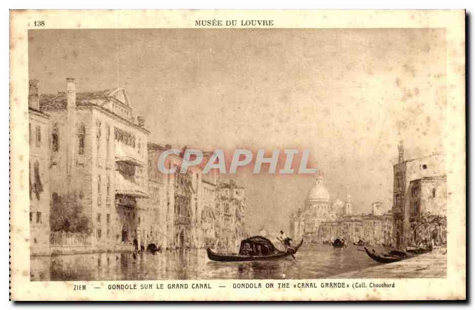CPA Musee Du Louvre Gondole Sur Le Grand Canal Venise