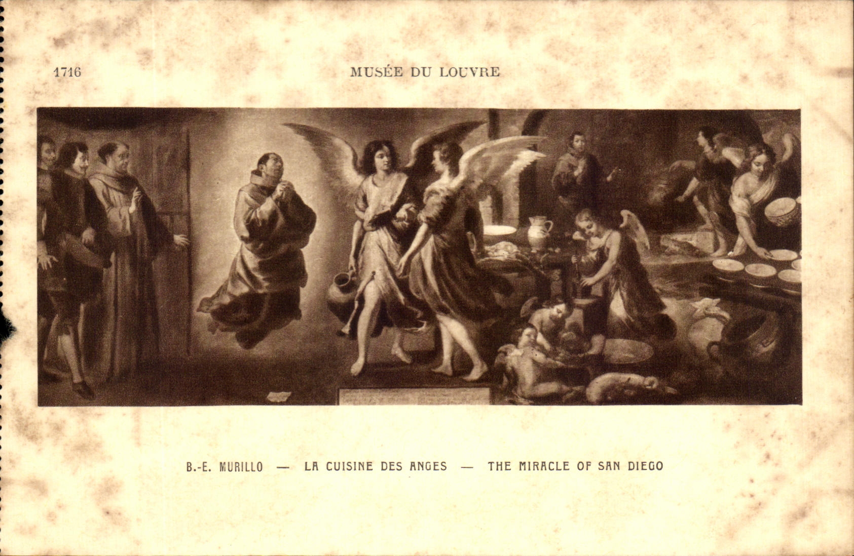 CPA Musee De Louvre Murillo La Cuisine Des Anges Paris