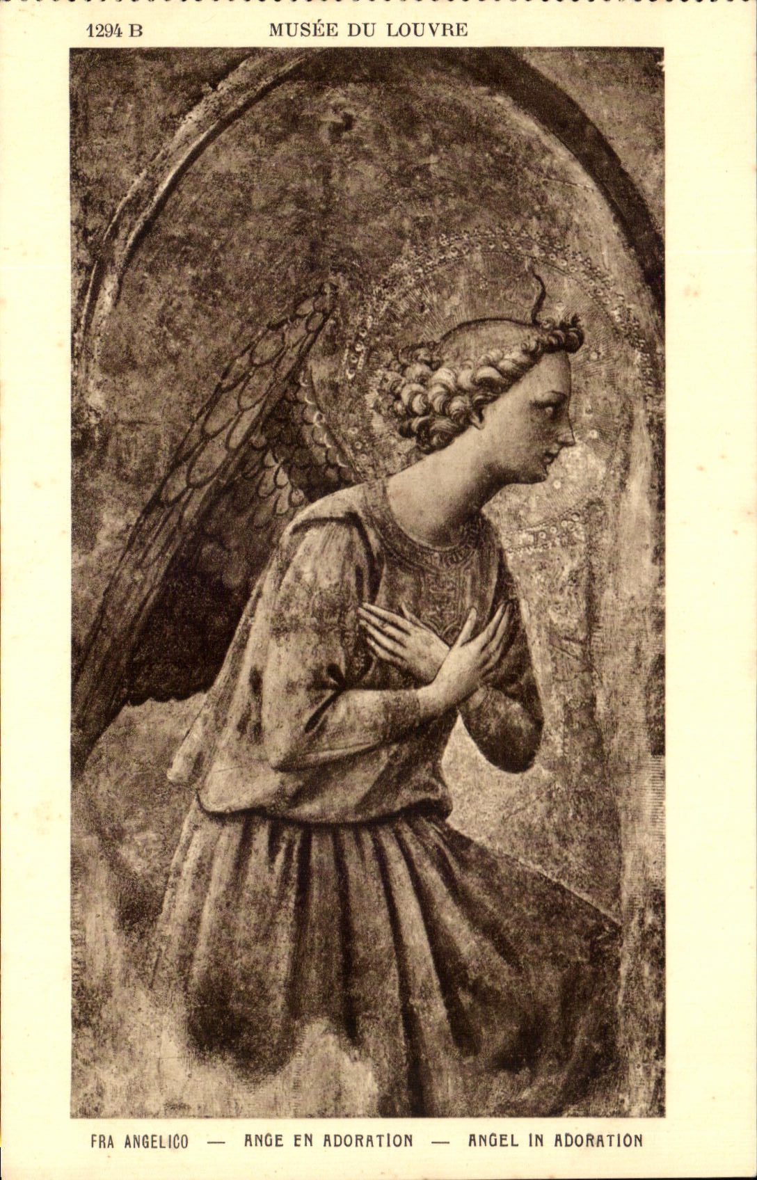 CPA Musee De Louvre Fra Angelico Ange En Adoration Paris 
