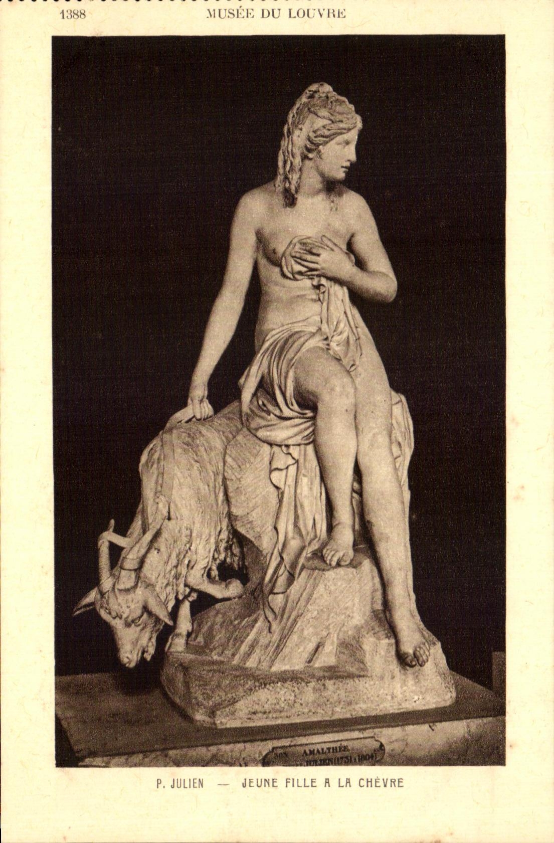 Louvre Museum — P. Julien, Young Girl with a Goat — Braun & Cie