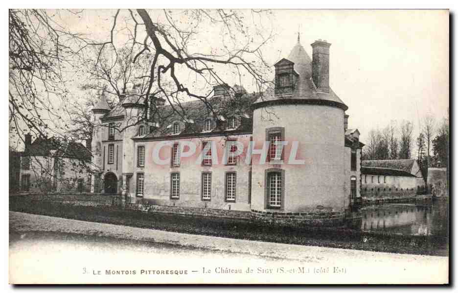 Le Château de Sacy (S.-et-M.) — côté Est — éditeur S. L. Simonet, Bury-sur-Oise