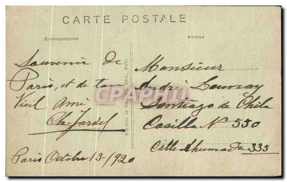 CPA Alexandre Millerand President Du Conseil Des Ministres Elu President De La Republique 1920 — Rückseite