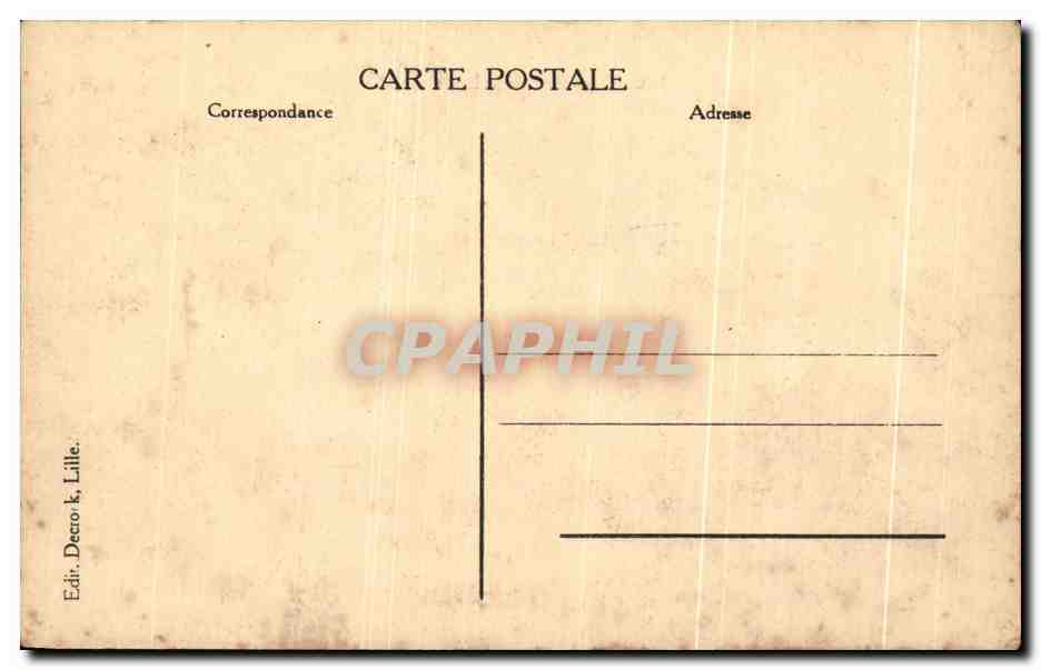 CPA Lille Rue De L'Hopital Militaire Militaria — Rückseite