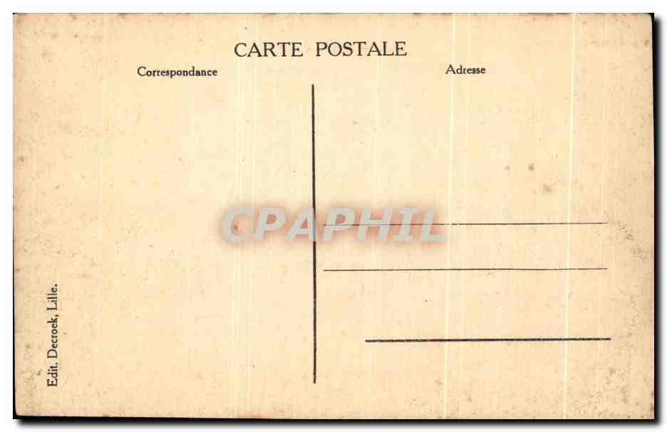 CPA Lille Marche Aux Chevaux Militaria — Verso