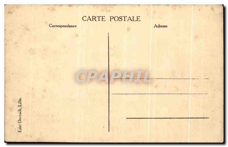 CPA Lille La Belle Jardiniere Magasin Militaria — Verso