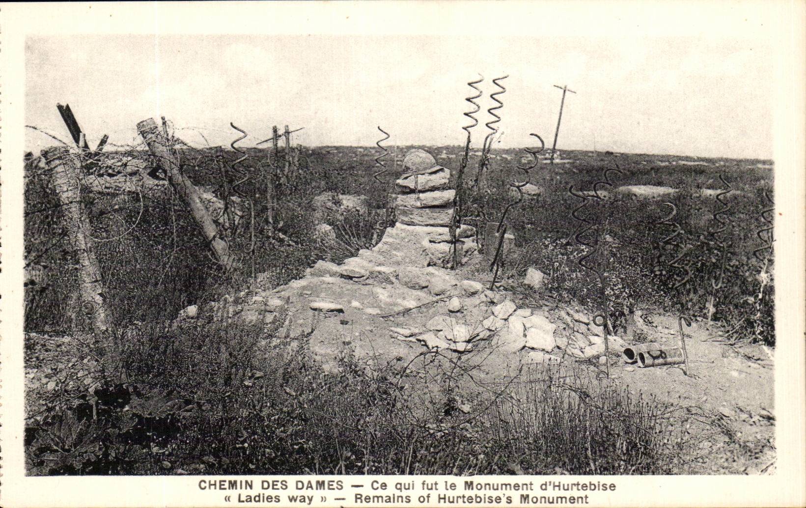 Chemin des Dames — Was war das Denkmal Hurtebise — Verlag B. Nougardé & H. Lestrat, Soissons