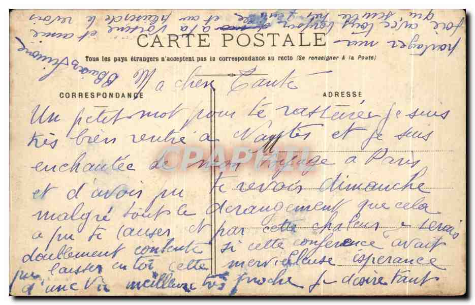 CPA Biarritz Pittoresque Vague sur la Digue — Verso