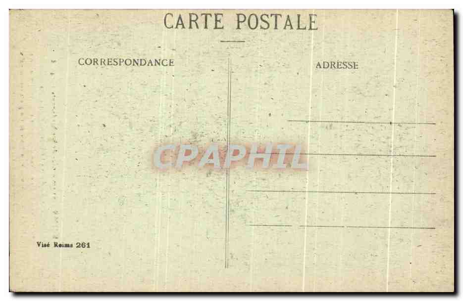 CPA Reims dans ses annees de Bombardements Militaria  — Verso