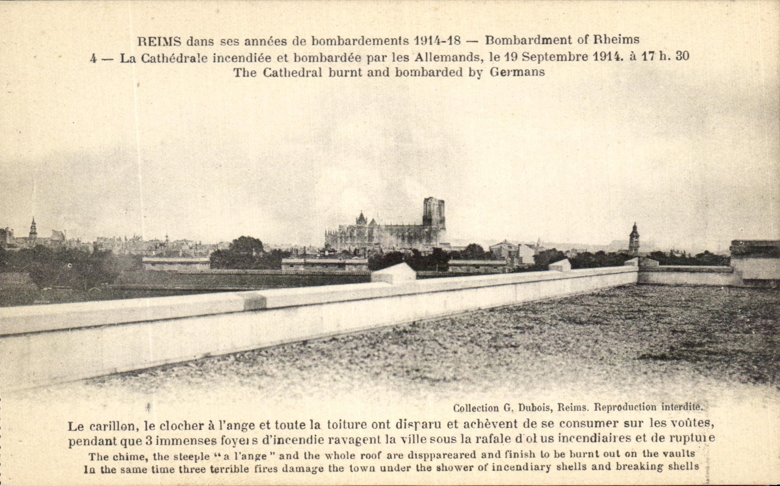 Reims dans ses années de bombardements 1914-18 — Bombardement de Reims, le 19 septembre 1914