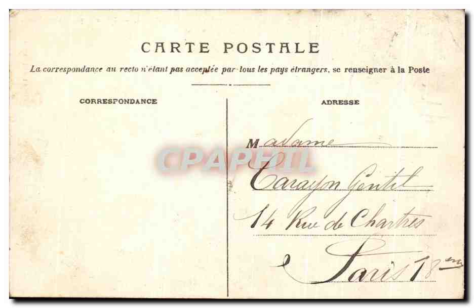 CPA Caen Bibliotheque Universitaire — Verso