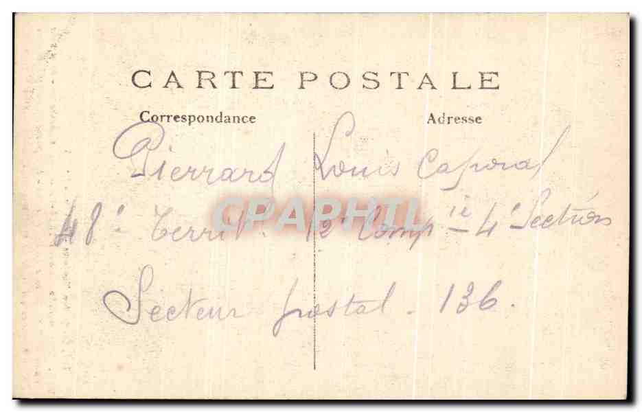 CPA La Grande Guerre Reims Bombarde Ruines du dome de la cathedrale Militaria  — Verso
